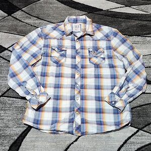 BKE VINTAGE 67 ATHLETIC FIT PLAID LONG-SLEEVED BUTTON-DOWN SHIRT